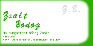 zsolt bodog business card